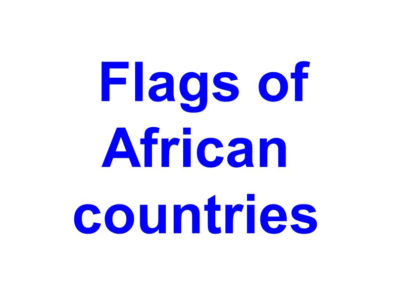 Flags of African сountries